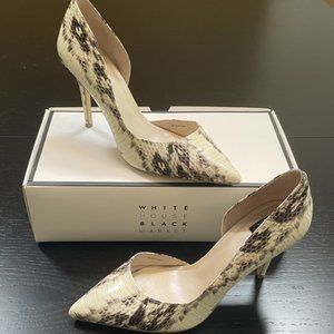 WHBM LIKE NEW Portia Snakeskin Heels - Size 9
